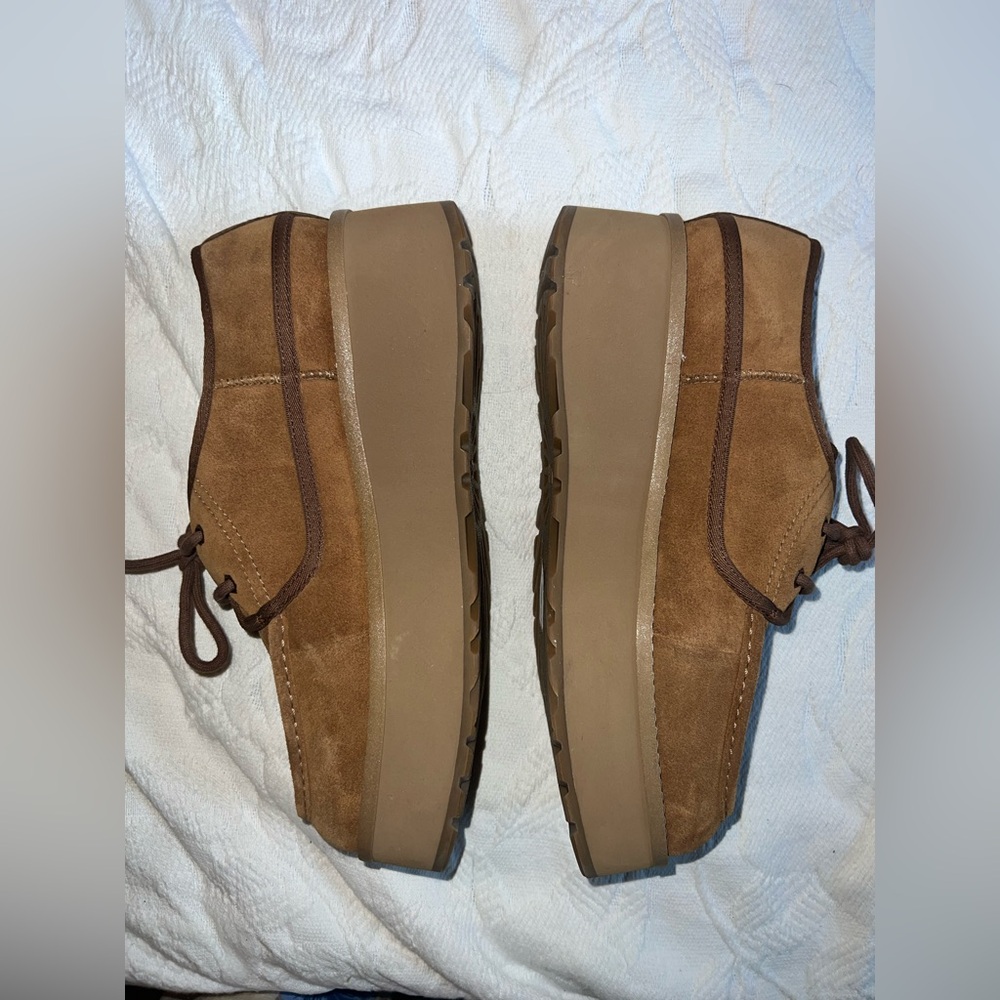Ugg Cityfunc lace up platform shoes, chestnut, size 11, New in Box - Picture 5 of 15